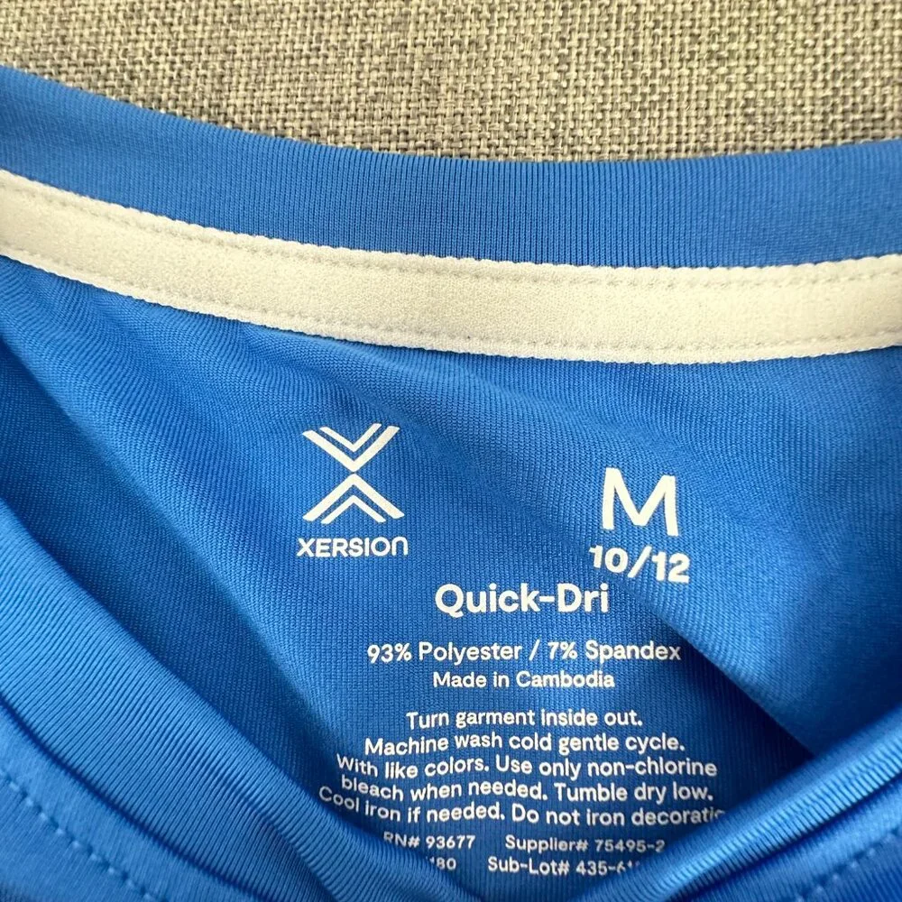 NEW! Xersion Boys Tank Top Blue Quick Dry Medium 10/12 Stretch $20 Sporty Athlet